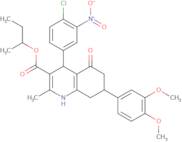 Butan-2-yl 4-(4-chloro-3-nitrophenyl)-7-(3,4-dimethoxyphenyl)-2-methyl-5-oxo-4,6,7,8-tetrahydro-1H-quinoline-3-carboxylate