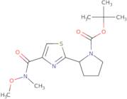 tert-Butyl (S)-2-(4-(methoxy(methyl)carbamoyl)thiazol-2-yl)pyrrolidine-1-carboxylate