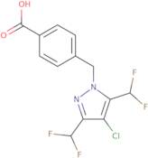 4-{[4-Chloro-3,5-bis(difluoromethyl)-1H-pyrazol-1-yl]methyl}benzoic acid