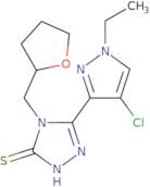 5-(4-Chloro-1-ethyl-1H-pyrazol-3-yl)-4-(tetrahydrofuran-2-ylmethyl)-4H-1,2,4-triazole-3-thiol