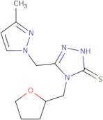 5-((3-Methyl-1H-pyrazol-1-yl)methyl)-4-((tetrahydrofuran-2-yl)methyl)-4H-1,2,4-triazole-3-thiol