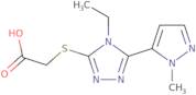 ([4-Ethyl-5-(1-methyl-1H-pyrazol-5-yl)-4H-1,2,4-triazol-3-yl]thio)acetic acid