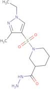 1-[(1-Ethyl-3-methyl-1H-pyrazol-4-yl)sulfonyl]piperidine-3-carbohydrazide