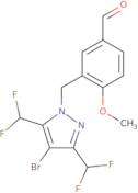 3-{[4-Bromo-3,5-bis(difluoromethyl)-1H-pyrazol-1-yl]methyl}-4-methoxybenzaldehyde