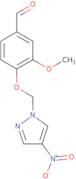3-Methoxy-4-((4-nitro-1H-pyrazol-1-yl)methoxy)benzaldehyde