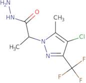 2-[4-Chloro-5-methyl-3-(trifluoromethyl)-1H-pyrazol-1-yl]propanohydrazide