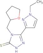 5-(1-Ethyl-1H-pyrazol-3-yl)-4-(tetrahydrofuran-2-ylmethyl)-4H-1,2,4-triazole-3-thiol