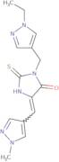 1-((1-Ethyl-1H-pyrazol-4-yl)methyl)-2-mercapto-4-((1-methyl-1H-pyrazol-4-yl)methylene)-1H-imidazol-5(4H)-one