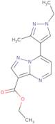 Ethyl 7-(1-ethyl-3-methyl-1H-pyrazol-4-yl)pyrazolo[1,5-a]pyrimidine-3-carboxylate