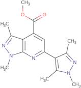 Methyl 1,3-dimethyl-6-(1,3,5-trimethyl-1H-pyrazol-4-yl)-1H-pyrazolo[3,4-b]pyridine-4-carboxylate