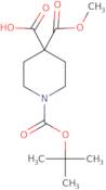 1-[(tert-butoxy)carbonyl]-4-(methoxycarbonyl)piperidine-4-carboxylic acid