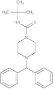 ((tert-butyl)amino)(4-(diphenylmethyl)piperazinyl)methane-1-thione