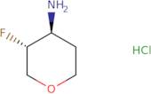 (3R,4S)-3-Fluorooxan-4-amine HCl