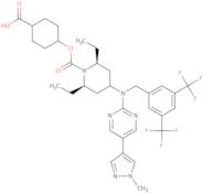 (2R,6S)-rel-4-[[[3,5-Bis(trifluoromethyl)phenyl]methyl][5-(1-methyl-1H-pyrazol-4-yl)-2-pyrimidinyl]amino]-2,6-diethyl-1-piperidineca rboxylic acid trans-4-carboxycyclohexyl ester