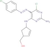 (1R,4S)-rel-4-[[2-amino-6-chloro-5-[(4-chlorophenyl)azo]-4-pyrimidinyl]amino]-2-cyclopentene-1-m...