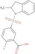 2-Fluoro-5-[(2-methyl-2,3-dihydro-1H-indol-1-yl)sulfonyl]benzoic acid