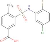 3-[(5-Chloro-2-fluorophenyl)sulfamoyl]-4-methylbenzoic acid