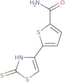 5-(2-Sulfanylidene-3H-1,3-thiazol-4-yl)thiophene-2-carboxamide