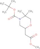 2-Methoxycarbonylmethyl-5,5-dimethyl-morpholine-4-carboxylic acid tert-butyl ester