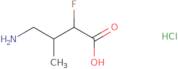 4-Amino-2-fluoro-3-methylbutanoic acid hydrochloride