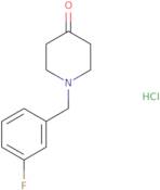 1-[(3-Fluorophenyl)methyl]piperidin-4-one hydrochloride