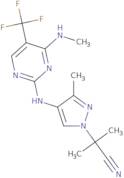 alpha,alpha,3-Trimethyl-4-[[4-(methylamino)-5-(trifluoromethyl)-2-pyrimidinyl]amino]-1H-pyrazole-1-acetonitrile