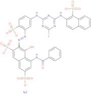 Tetrasodium 5-Benzamido-3-[5-[[4-Fluoro-6-[(1-Sulfonato-2-Naphthyl)Amino]-1,3,5-Triazin-2-Yl]Ami...