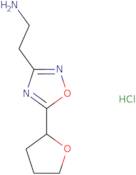 {2-[5-(Tetrahydrofuran-2-yl)-1,2,4-oxadiazol-3-yl]ethyl}amine hydrochloride