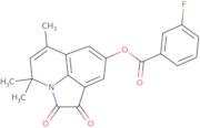 4,4,6-Trimethyl-1,2-dioxo-1,2-dihydro-4H-pyrrolo[3,2,1-ij]quinolin-8-yl 3-fluorobenzoate