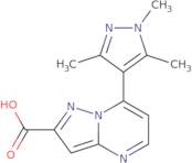 7-(1,3,5-Trimethyl-1H-pyrazol-4-yl)pyrazolo[1,5-a]pyrimidine-2-carboxylic acid