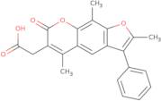 (2,5,9-Trimethyl-7-oxo-3-phenyl-7H-furo[3,2-g]chromen-6-yl)acetic acid