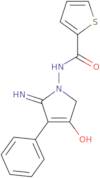 Thiophene-2-carboxylic acid (5-amino-3-oxo-4-phenyl-2,3-dihydro-pyrrol-1-yl)-amide