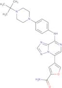 4-(8-{[4-(4-Tert-butylpiperazin-1-yl)phenyl]amino}-[1,2,4]triazolo[1,5-a]pyrazin-5-yl)furan-2-ca...