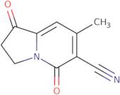 1,2,3,5-Tetrahydro-7-methyl-1,5-dioxo-6-indolizinecarbonitrile