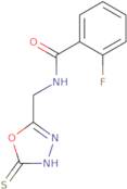2-Fluoro-N-[(5-mercapto-1,3,4-oxadiazol-2-yl)methyl]benzamide