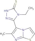 4-Ethyl-5-(6-methylimidazo[2,1-b][1,3]thiazol-5-yl)-4H-1,2,4-triazole-3-thiol