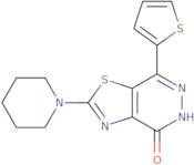 2-Piperidin-1-yl-7-(2-thienyl)[1,3]thiazolo[4,5-d]pyridazin-4(5H)-one