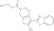 Ethyl 2-amino-3-(1,3-benzothiazol-2-yl)-4,7-dihydrothieno[2,3-c]pyridine-6(5H)-carboxylate