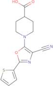 1-[4-Cyano-2-(2-thienyl)-1,3-oxazol-5-yl]piperidine-4-carboxylic acid