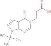 3-(1-Tert-butyl-4-oxo-1,4-dihydro-5H-pyrazolo[3,4-d]pyrimidin-5-yl)propanoic acid