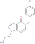 1-(2-Aminoethyl)-5-[(4-chlorophenyl)methyl]-1H,4H,5H-pyrazolo[3,4-d]pyrimidin-4-one