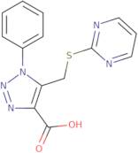 1-Phenyl-5-[(pyrimidin-2-ylsulfanyl)methyl]-1H-1,2,3-triazole-4-carboxylic acid