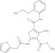 Methyl 5-((2-ethoxyphenyl)carbamoyl)-4-methyl-2-(2-(thiophen-2-yl)acetamido)thiophene-3-carboxylate