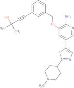 4-(3-(((2-Amino-5-(2-(1-methylpiperidin-4-yl)thiazol-5-yl)pyridin-3-yl)oxy)methyl)phenyl)-2-methyl…