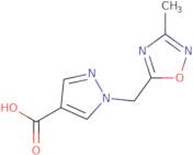 1-[(3-Methyl-1,2,4-oxadiazol-5-yl)methyl]-1H-pyrazole-4-carboxylic acid