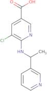 5-Chloro-6-{[1-(pyridin-3-yl)ethyl]amino}pyridine-3-carboxylic acid