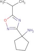 1-[5-(Propan-2-yl)-1,2,4-oxadiazol-3-yl]cyclopentan-1-amine