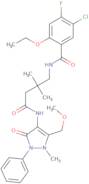 5-Chloro-N-[4-[[2,3-dihydro-5-(methoxymethyl)-1-methyl-3-oxo-2-phenyl-1H-pyrazol-4-yl]amino]-2,2-dimethyl-4-oxobutyl]-2-ethoxy-4-flu oro-benzamide