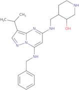 (3R,4R)-4-(((7-(Benzylamino)-3-isopropylpyrazolo[1,5-a]pyrimidin-5-yl)amino)methyl)piperidin-3-ol