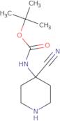 tert-Butyl (4-cyanopiperidin-4-yl)carbamate